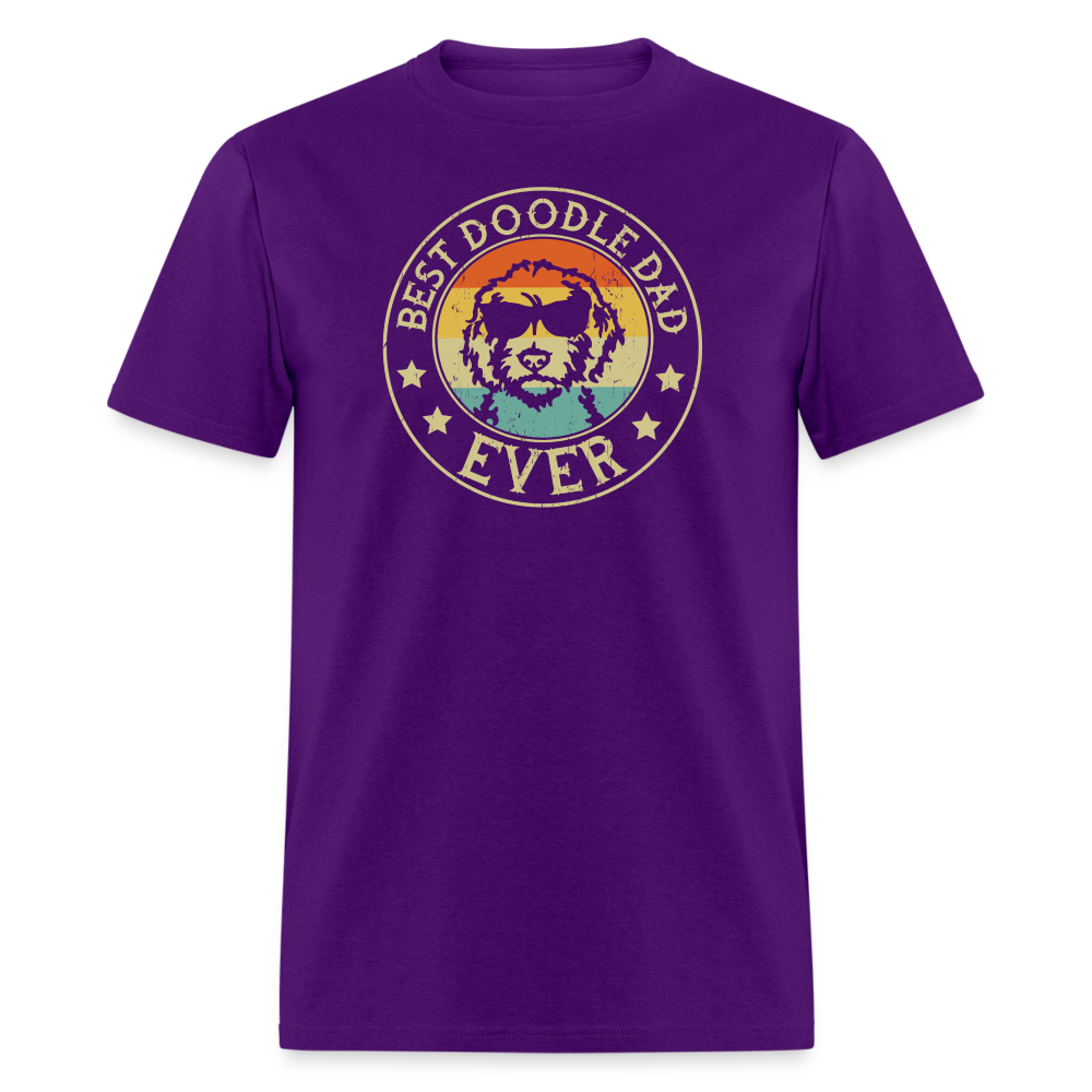 Best Doodle Dad Ever Unisex Classic T-Shirt - purple