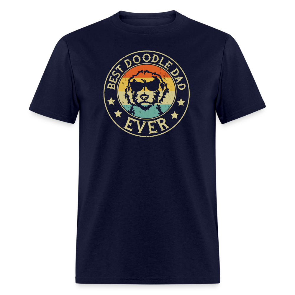 Best Doodle Dad Ever Unisex Classic T-Shirt - navy