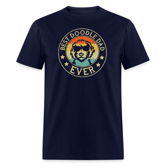 Best Doodle Dad Ever Unisex Classic T-Shirt - navy