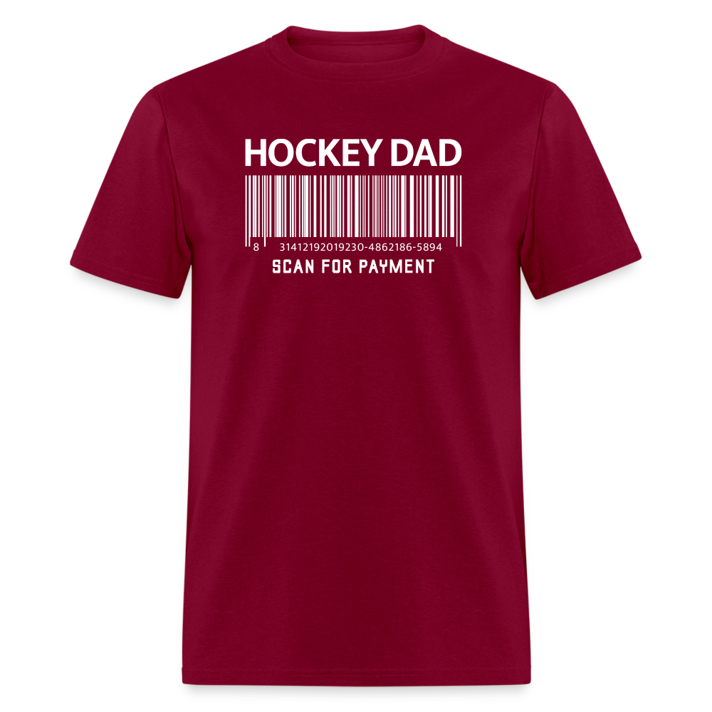 Hockey Dad Scan for Payment Unisex Classic T-Shirt - burgundy