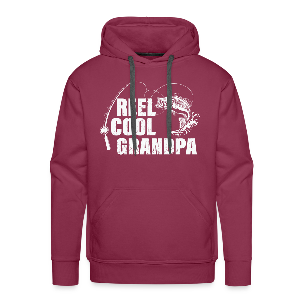Reel Cool Grandpa Men’s Premium Hoodie - burgundy
