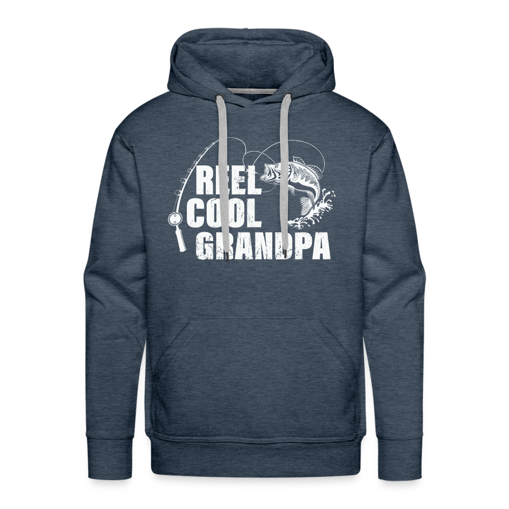 Reel Cool Grandpa Men’s Premium Hoodie - heather denim