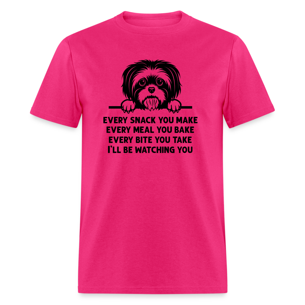Every Snack You Make Shi Tzu Unisex Classic T-Shirt - fuchsia