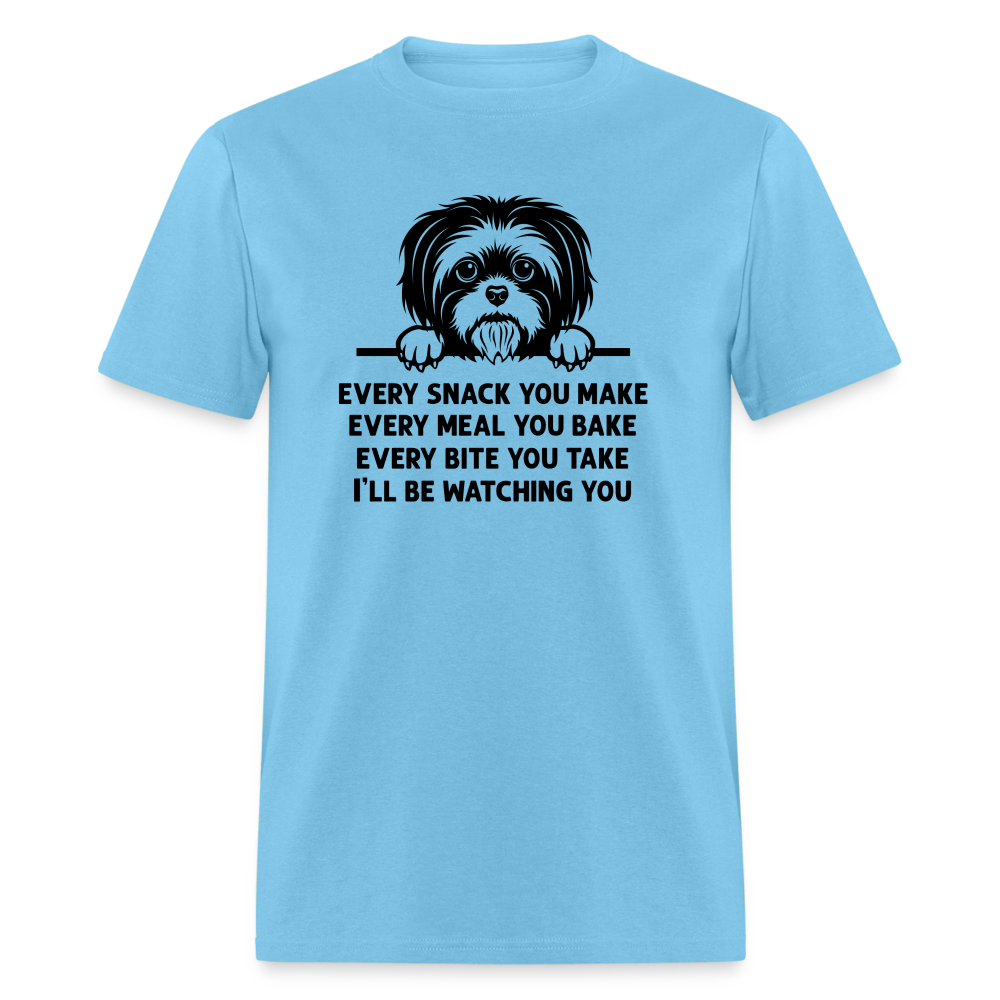 Every Snack You Make Shi Tzu Unisex Classic T-Shirt - aquatic blue
