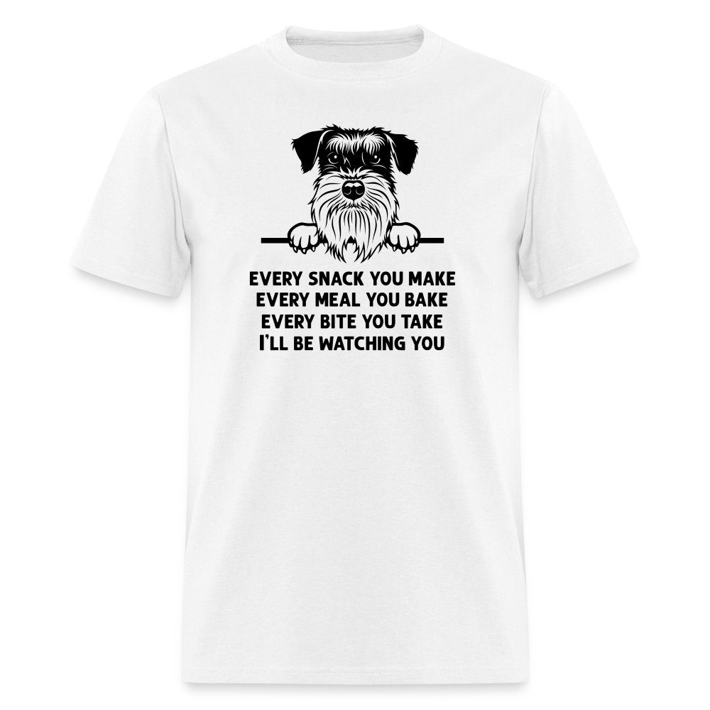 Every Snack You Make Schnauzer Unisex Classic T-Shirt - white