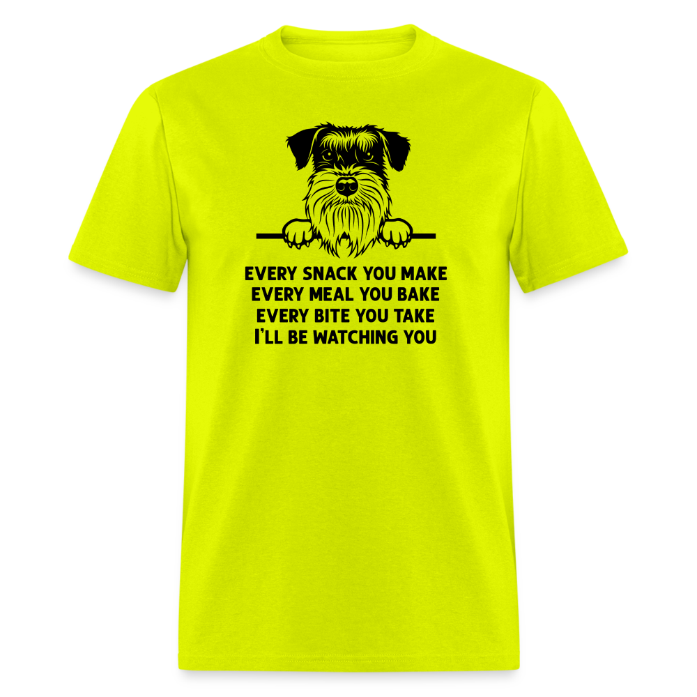 Every Snack You Make Schnauzer Unisex Classic T-Shirt - safety green