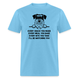 Every Snack You Make Schnauzer Unisex Classic T-Shirt - aquatic blue