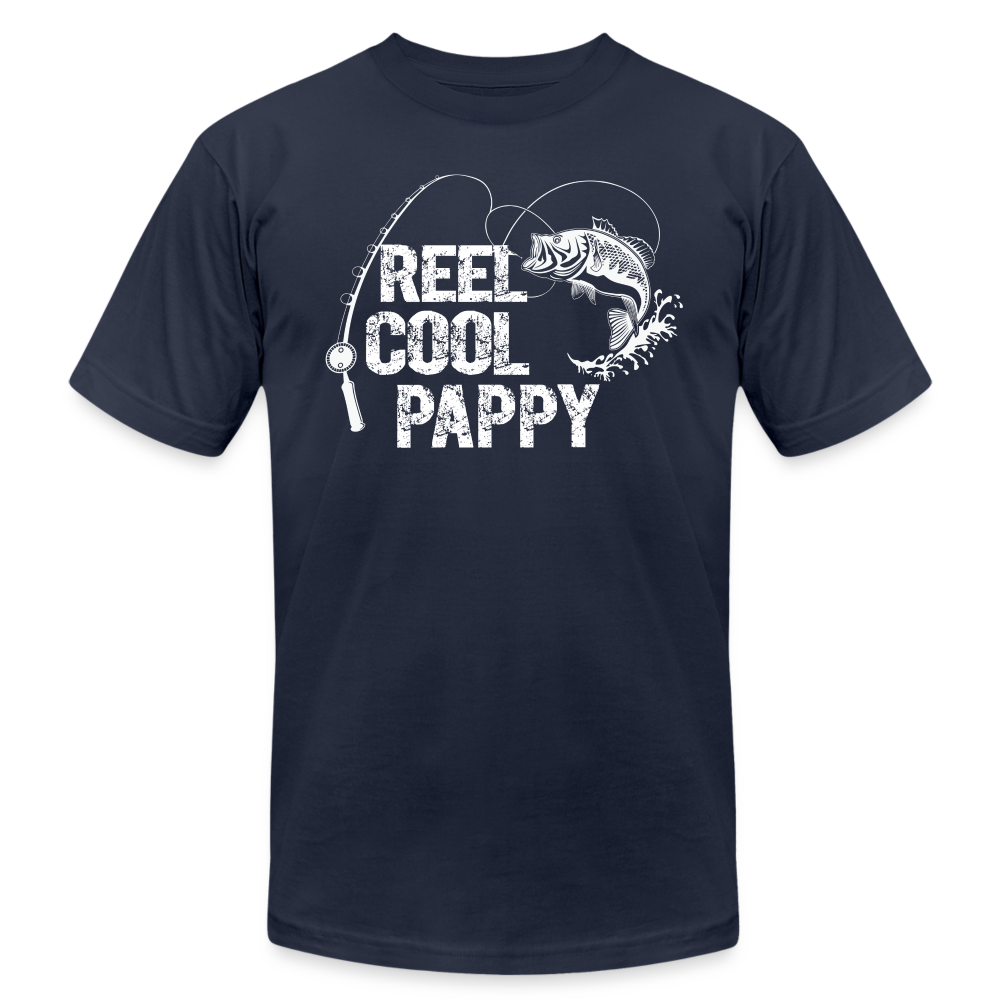Reel Cool Pappy Unisex Jersey T-Shirt by Bella + Canvas - navy
