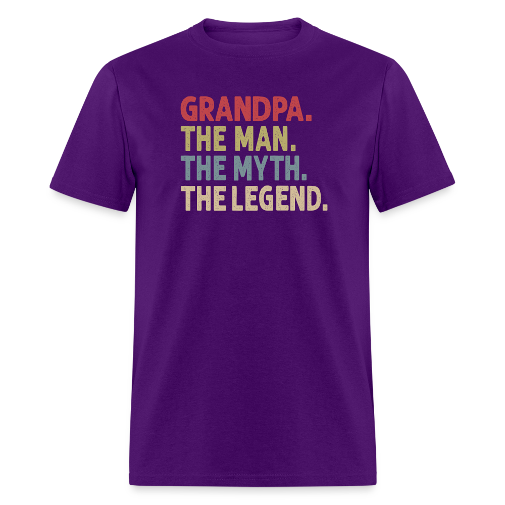 Grandpa the Man the Myth the Legend Unisex Classic T-Shirt - purple