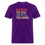 Grandpa the Man the Myth the Legend Unisex Classic T-Shirt - purple