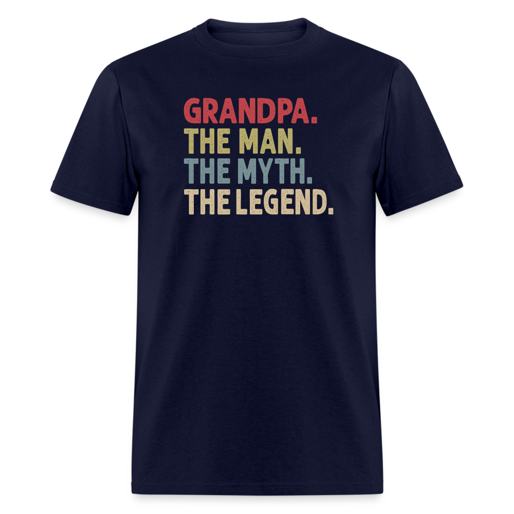 Grandpa the Man the Myth the Legend Unisex Classic T-Shirt - navy
