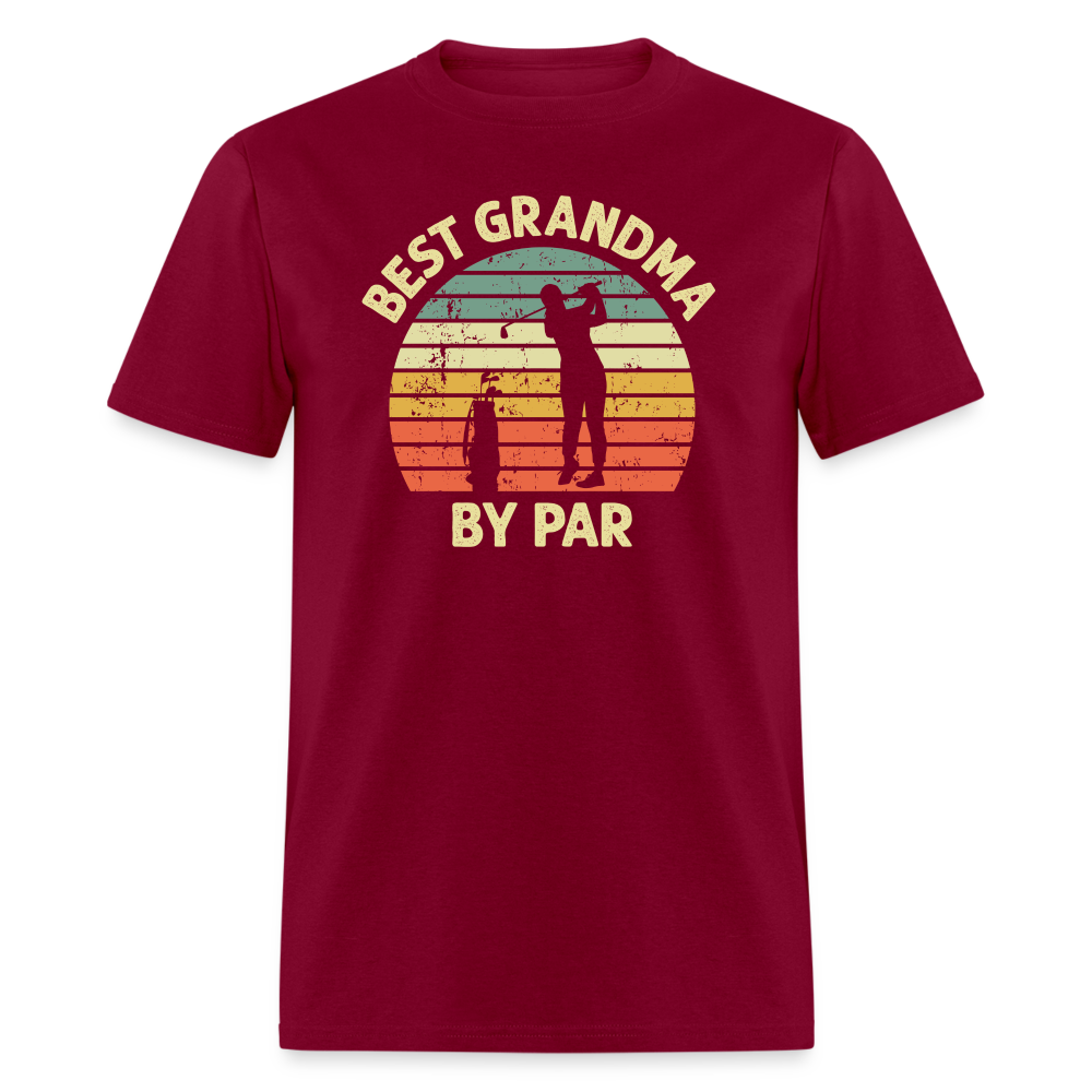 Best Grandma By Par Unisex Classic T-Shirt - burgundy