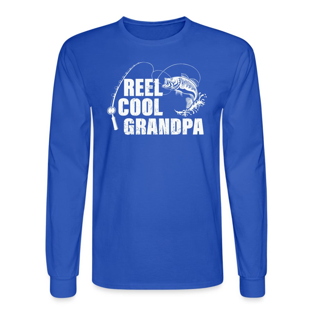 Reel Cool Grandpa Men's Long Sleeve T-Shirt - royal blue