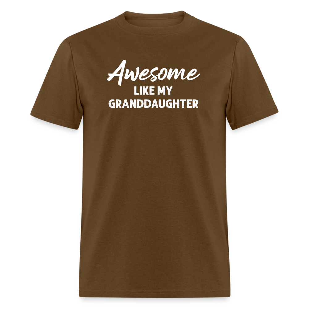 Awesome Like My Granddaughter Unisex Classic T-Shirt - brown