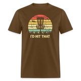 I'd Hit That Disc Golf Unisex Classic T-Shirt - brown