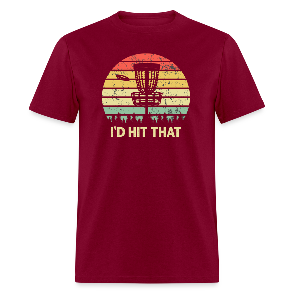 I'd Hit That Disc Golf Unisex Classic T-Shirt - burgundy