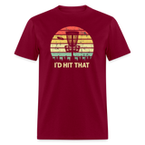 I'd Hit That Disc Golf Unisex Classic T-Shirt - burgundy