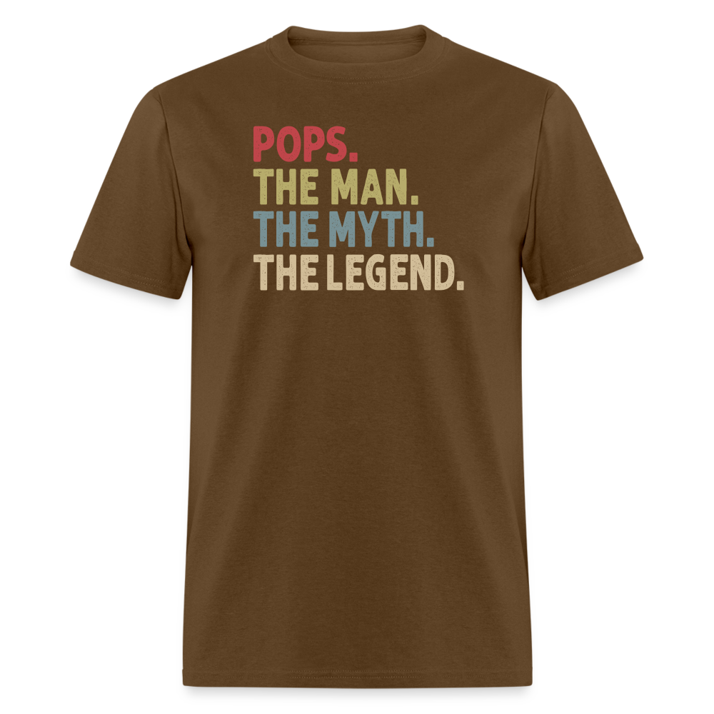 Pops the Man the Myth the Legend Unisex Classic T-Shirt - brown