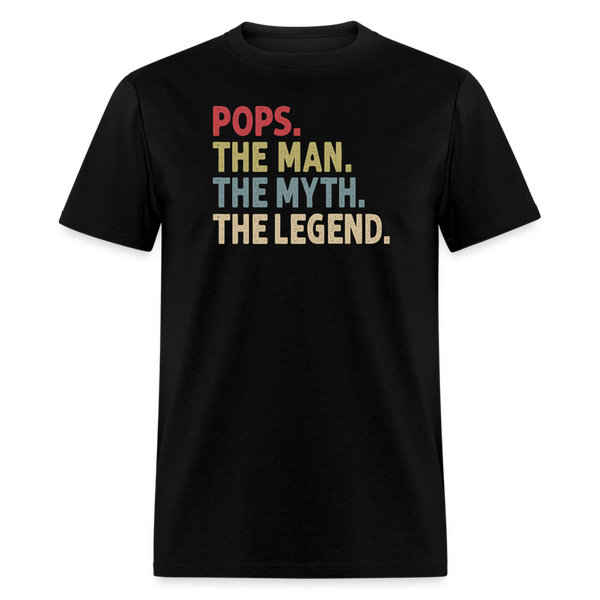 Pops the Man the Myth the Legend Unisex Classic T-Shirt - black