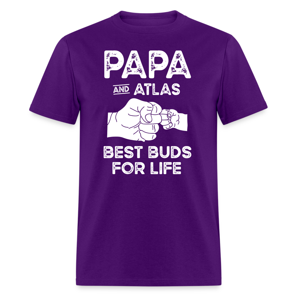 Papa and Atlas Best Buds for Life Unisex Classic T-Shirt - purple