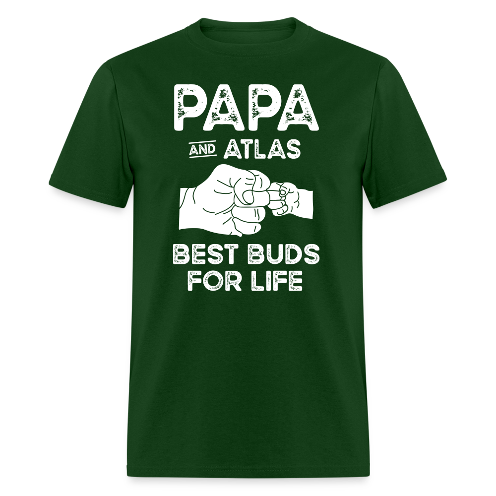Papa and Atlas Best Buds for Life Unisex Classic T-Shirt - forest green