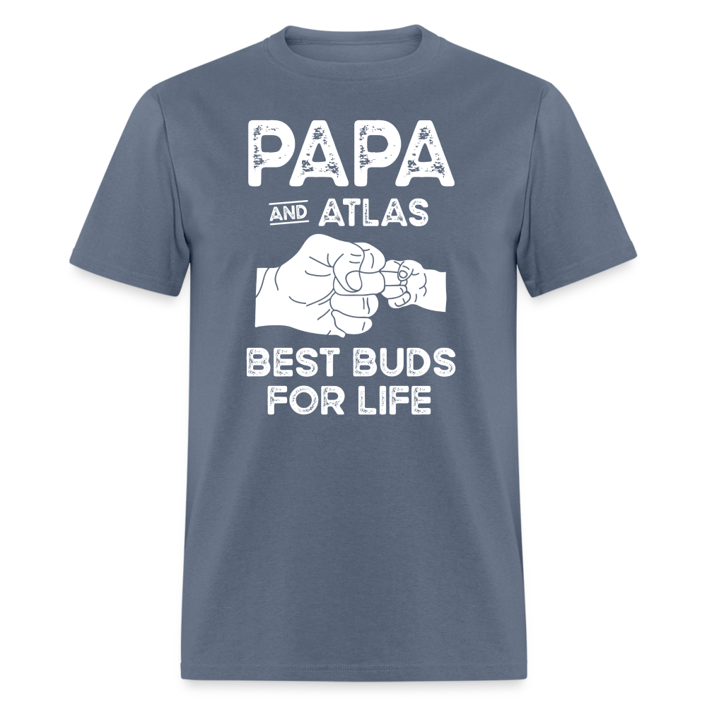 Papa and Atlas Best Buds for Life Unisex Classic T-Shirt - denim