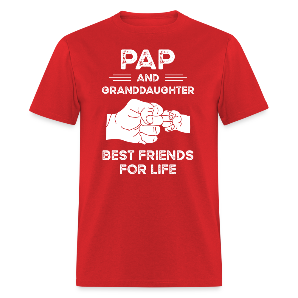 Pap and Granddaughter Best Friends for Life Unisex Classic T-Shirt - red