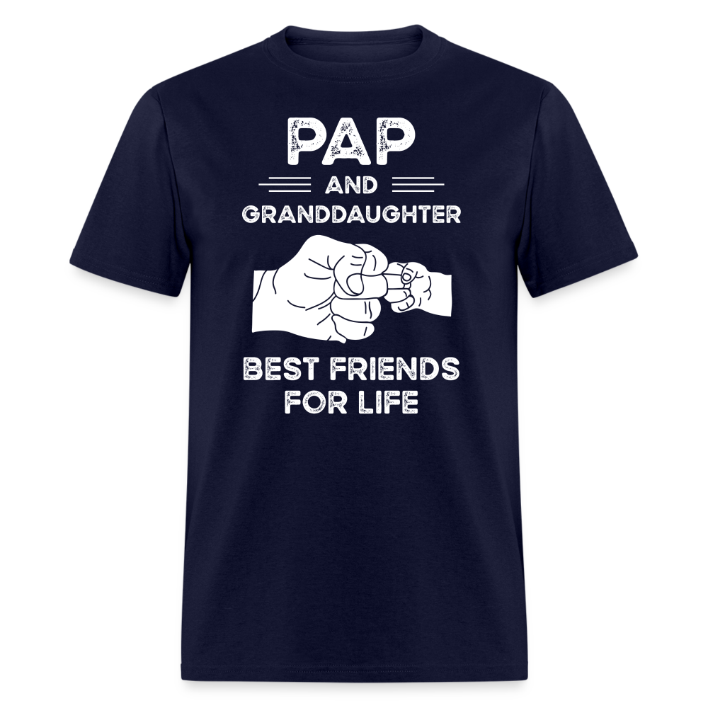 Pap and Granddaughter Best Friends for Life Unisex Classic T-Shirt - navy