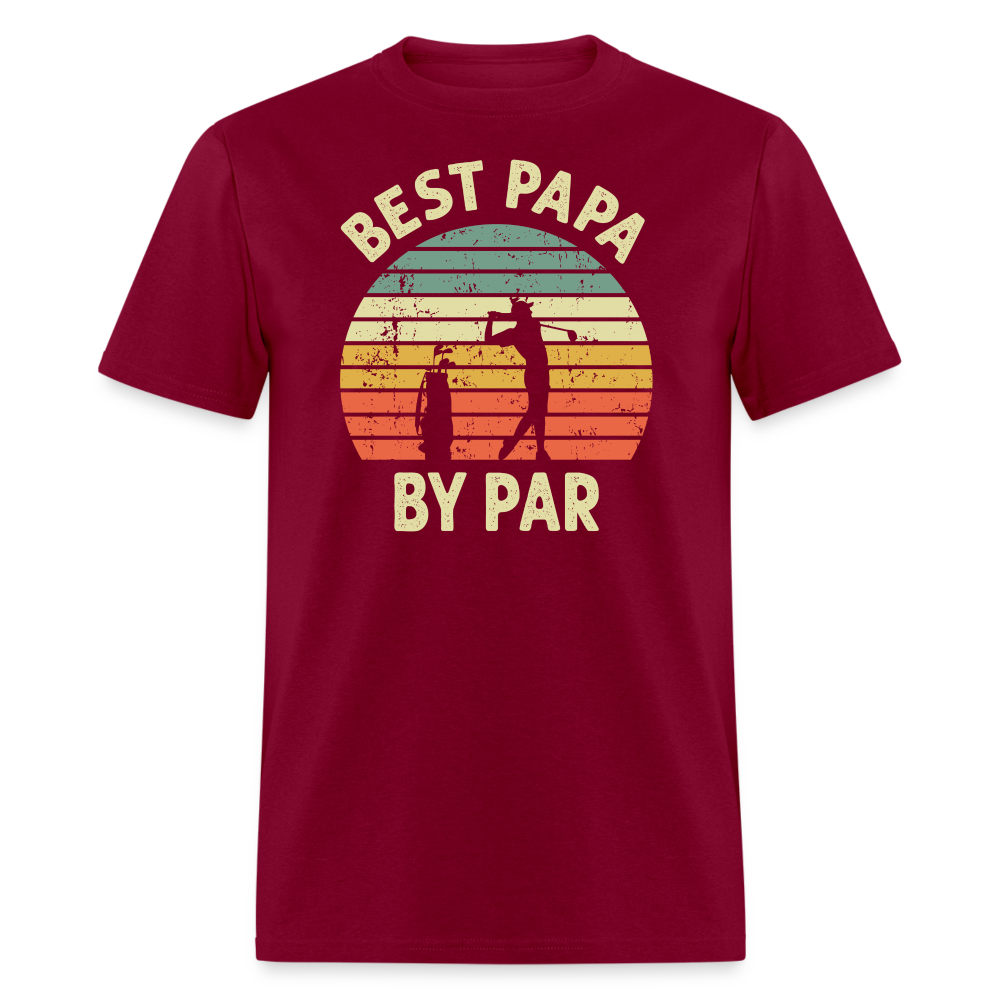 Best Papa By Par Unisex Classic T-Shirt - burgundy