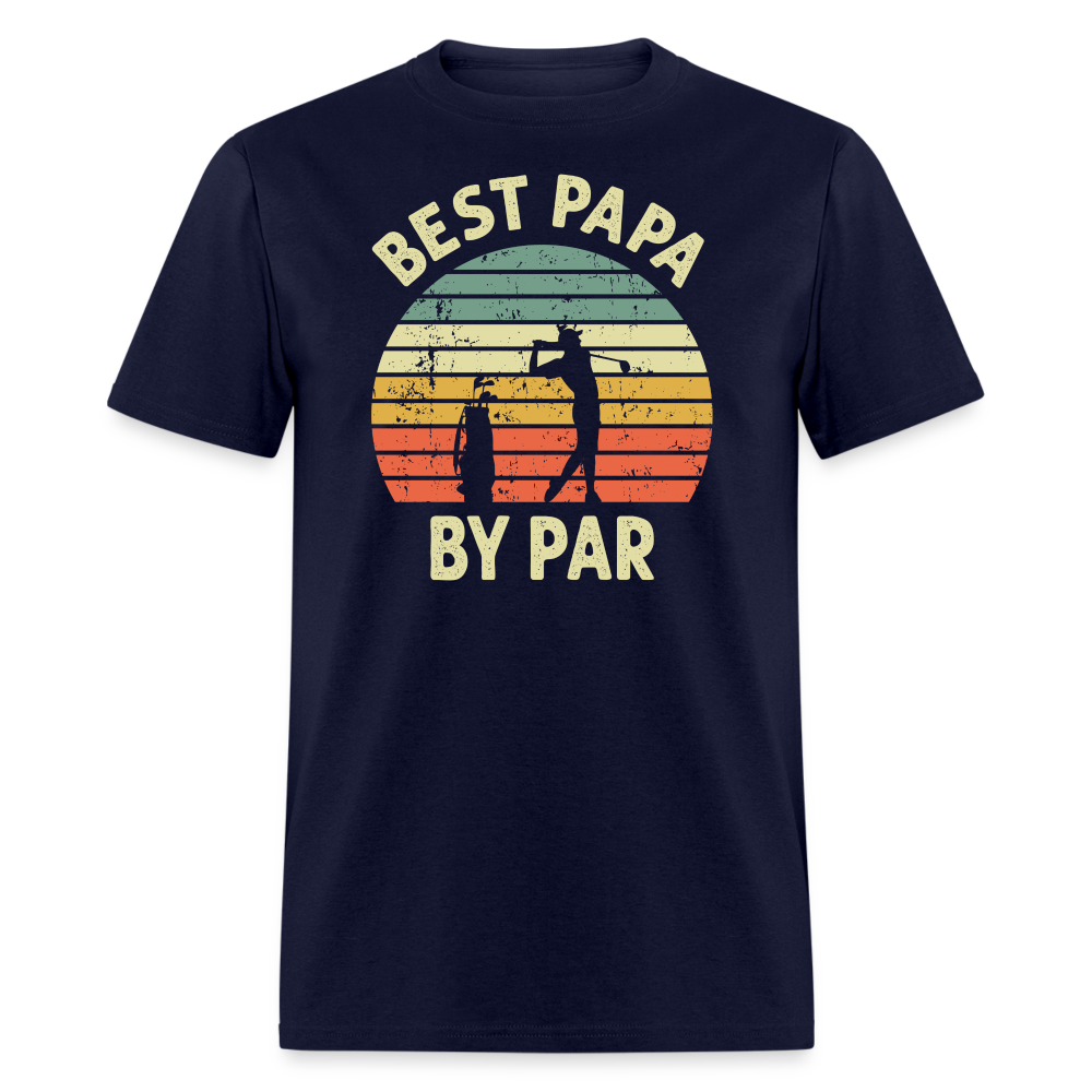 Best Papa By Par Unisex Classic T-Shirt - navy