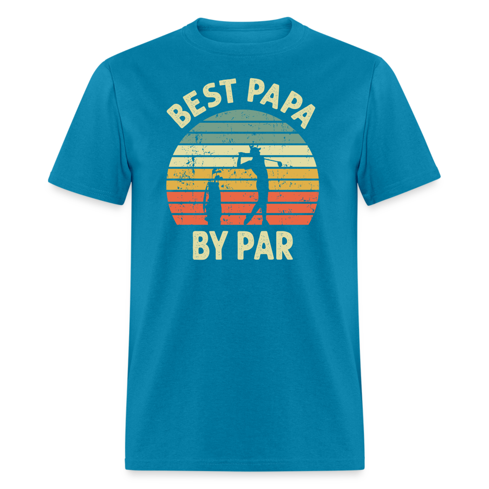 Best Papa By Par Unisex Classic T-Shirt - turquoise