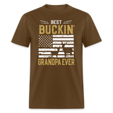 Best Buckin Grandpa Ever Unisex Classic T-Shirt - brown