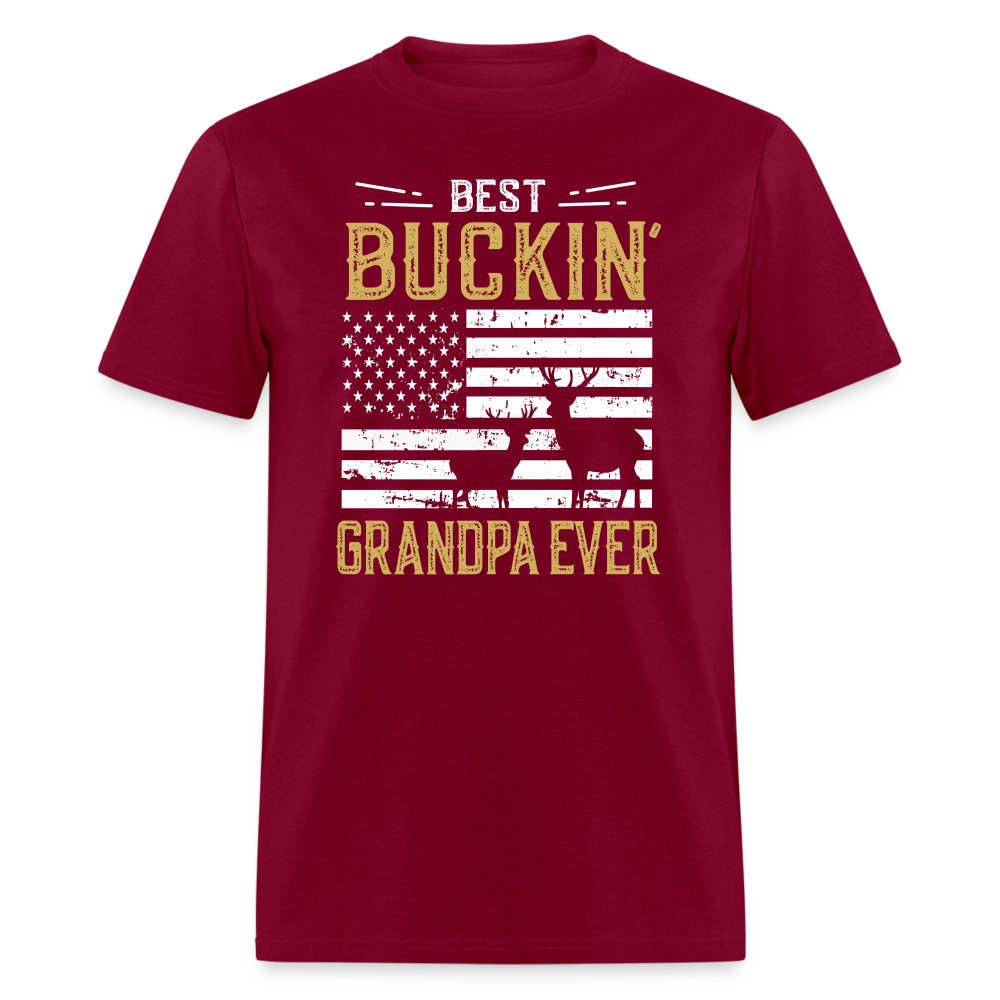 Best Buckin Grandpa Ever Unisex Classic T-Shirt - burgundy