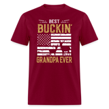 Best Buckin Grandpa Ever Unisex Classic T-Shirt - burgundy