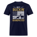 Best Buckin Grandpa Ever Unisex Classic T-Shirt - navy