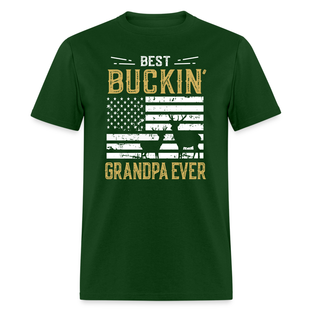 Best Buckin Grandpa Ever Unisex Classic T-Shirt - forest green