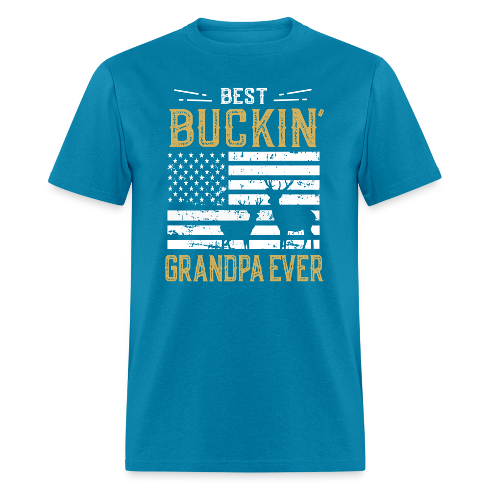 Best Buckin Grandpa Ever Unisex Classic T-Shirt - turquoise