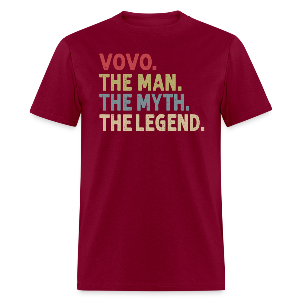Vovo the Man the Myth the Legend Unisex Classic T-Shirt - burgundy