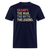 Grampy the Man the Myth the Legend Unisex Classic T-Shirt - navy
