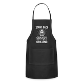 Stand Back Grandy Is Grilling Adjustable Apron - black