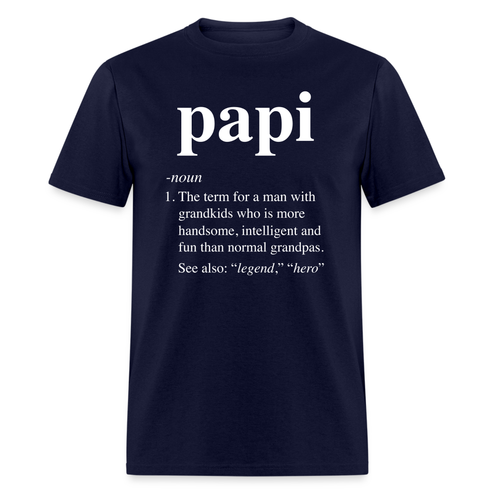 Papi Definition Unisex Classic T-Shirt - navy