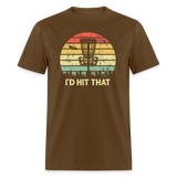 I'd Hit That Disc Golf Unisex Classic T-Shirt - brown