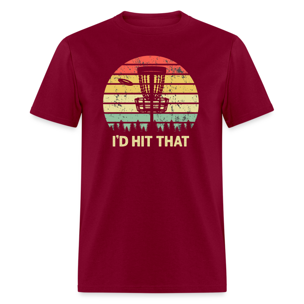 I'd Hit That Disc Golf Unisex Classic T-Shirt - burgundy