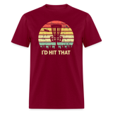 I'd Hit That Disc Golf Unisex Classic T-Shirt - burgundy