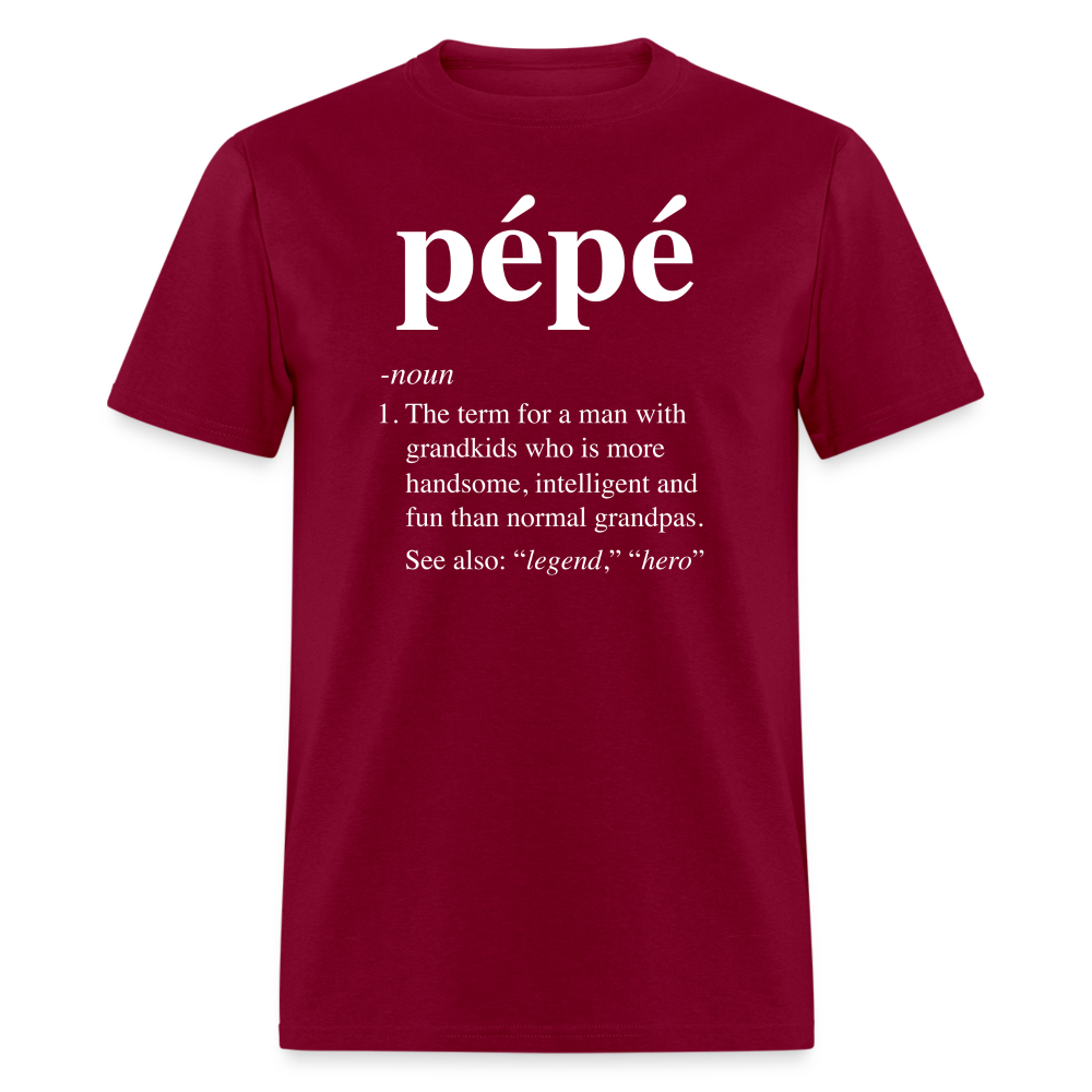 Pepe Definition Unisex Classic T-Shirt - burgundy