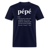 Pepe Definition Unisex Classic T-Shirt - navy