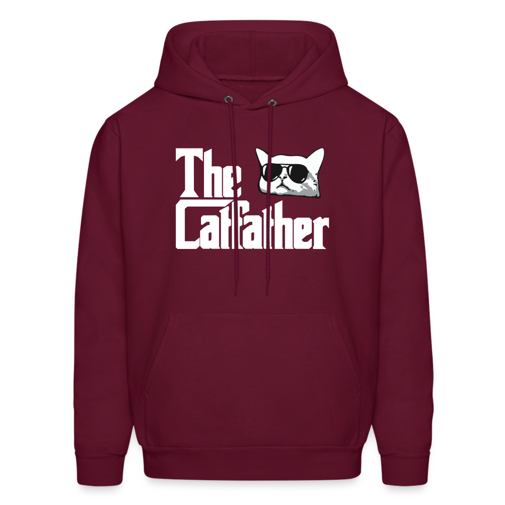 The Catfather Men's Hoodie - burgundy