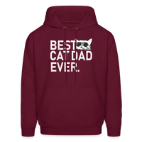Best Cat Dad Ever Men's Hoodie - burgundy