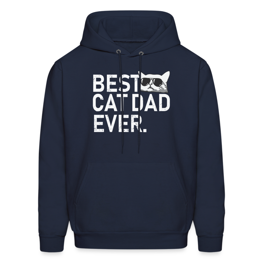 Best Cat Dad Ever Men's Hoodie - navy