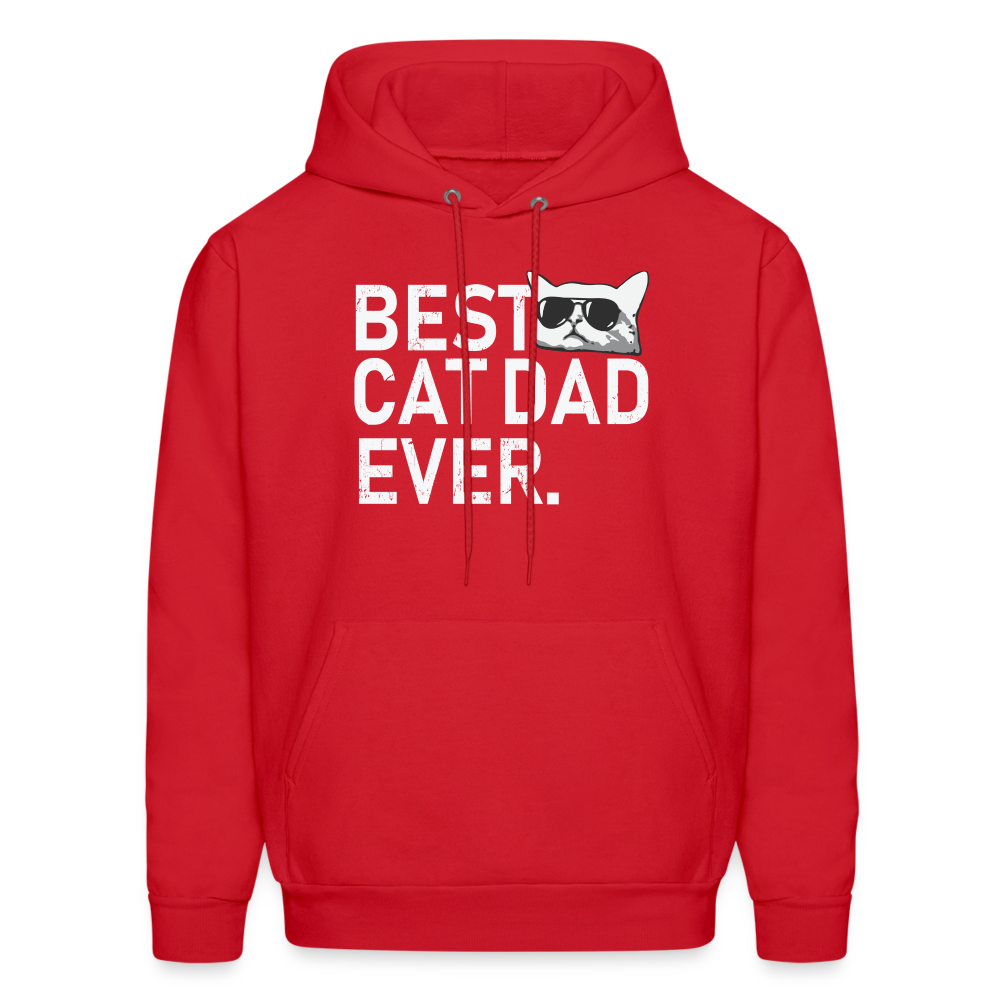 Best Cat Dad Ever Men's Hoodie - red